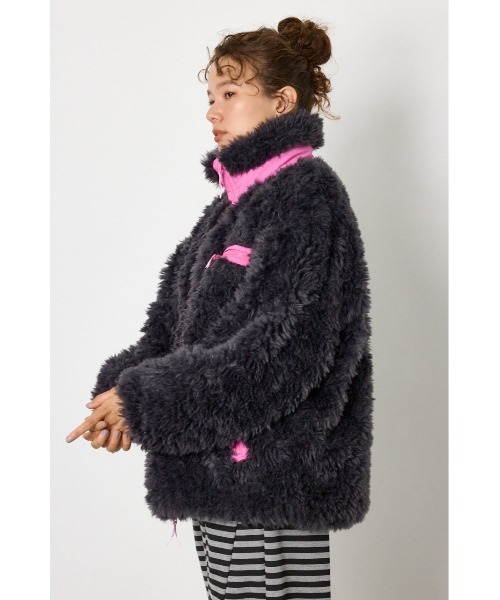 RODEO CROWNS WIDE BOWL（ロデオクラウンズワイドボウル）の「REVIVE CLASSIC FUR ジャケット（その他アウター・レディース・ブラウン系その他/ライトブラック/ライトグレー・FREE）」の15枚目の写真