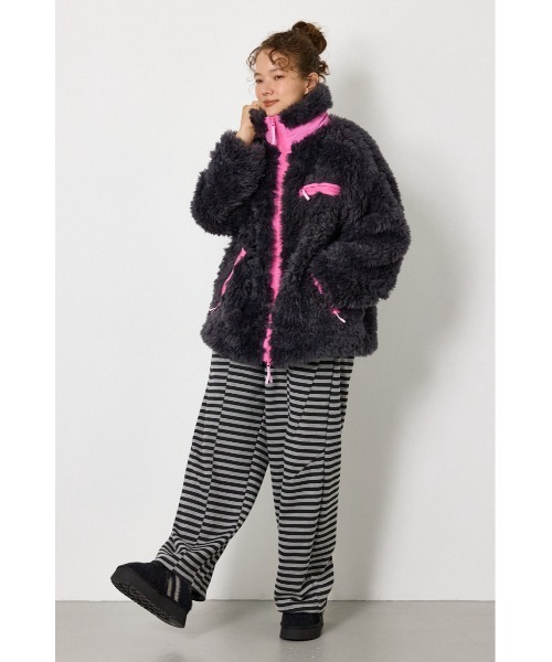 RODEO CROWNS WIDE BOWL（ロデオクラウンズワイドボウル）の「REVIVE CLASSIC FUR ジャケット（その他アウター・レディース・ブラウン系その他/ライトブラック/ライトグレー・FREE）」の17枚目の写真