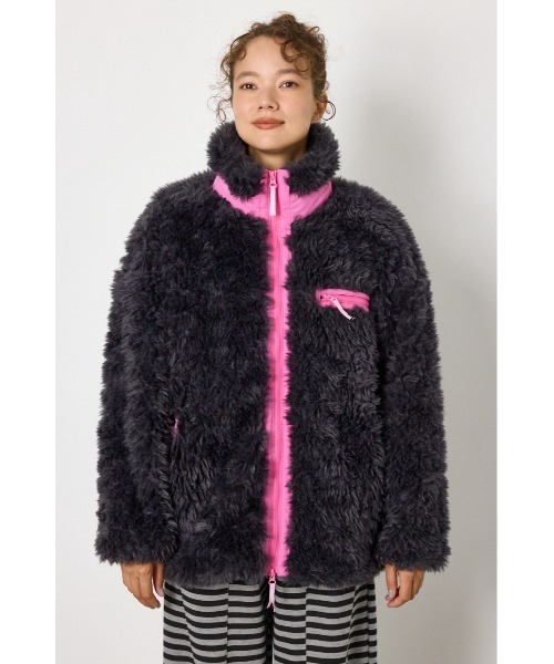 RODEO CROWNS WIDE BOWL（ロデオクラウンズワイドボウル）の「REVIVE CLASSIC FUR ジャケット（その他アウター・レディース・ブラウン系その他/ライトブラック/ライトグレー・FREE）」の20枚目の写真