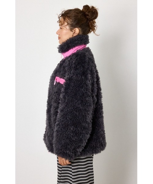 RODEO CROWNS WIDE BOWL（ロデオクラウンズワイドボウル）の「REVIVE CLASSIC FUR ジャケット（その他アウター・レディース・ブラウン系その他/ライトブラック/ライトグレー・FREE）」の21枚目の写真