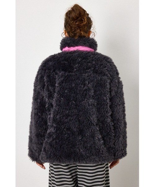 RODEO CROWNS WIDE BOWL（ロデオクラウンズワイドボウル）の「REVIVE CLASSIC FUR ジャケット（その他アウター・レディース・ブラウン系その他/ライトブラック/ライトグレー・FREE）」の22枚目の写真