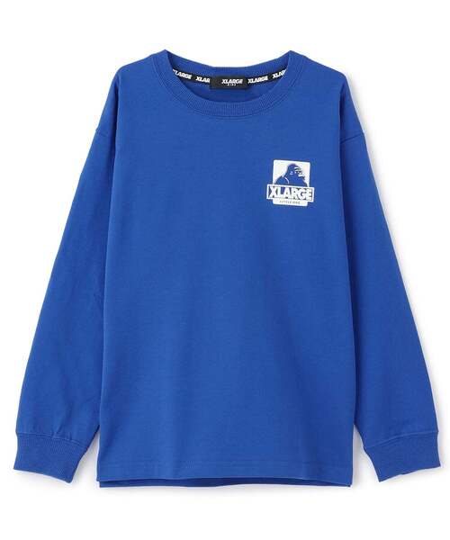 XLARGE KIDS(エクストララージキッズ)の「ビッグロゴ長袖Tシャツ(Tシャツ/カットソー・キッズ・ブラック/ブルー/トップグレー・80cm/90cm/100cm/140cm/110cm/120cm/130cm)」の1枚目の写真