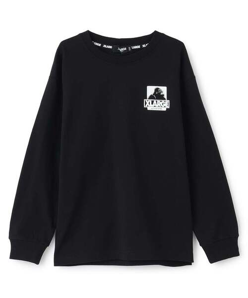 XLARGE KIDS(エクストララージキッズ)の「ビッグロゴ長袖Tシャツ(Tシャツ/カットソー・キッズ・ブラック/ブルー/トップグレー・80cm/90cm/100cm/140cm/110cm/120cm/130cm)」の2枚目の写真