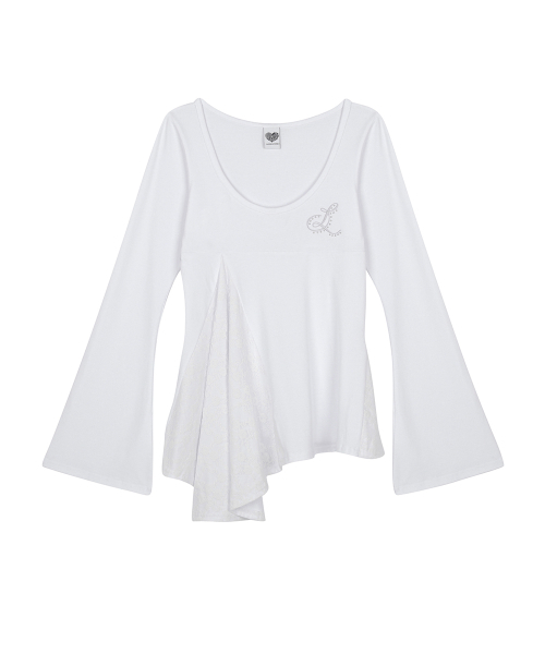 LUVISTRUE(ラヴイズトゥルー)の「RL LAYERED LACE TEE(WHITE)(Tシャツ/カットソー・レディース・その他・FREE)」の2枚目の写真