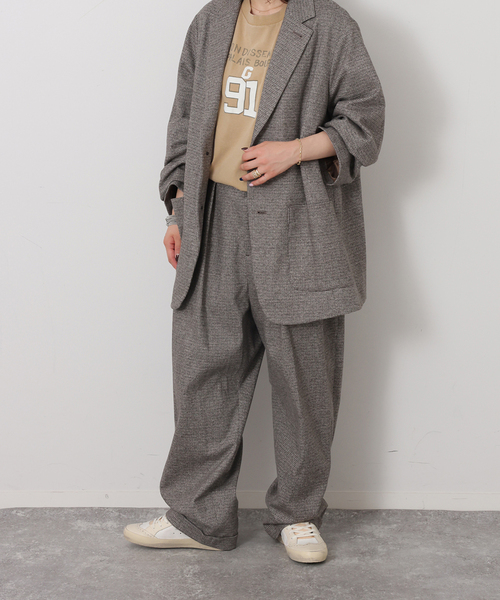 JOURNAL STANDARD LUXE(ジャーナルスタンダード ラックス)の「TCガンクラブ タックマッキンパンツ(その他パンツ・レディース・ベージュ/グレー・FREE)」の7枚目の写真