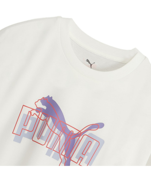 PUMA(プーマ)の「PUMA プーマ ウィメンズ ESS ロゴ ラブ MX オーバーサイズ 半袖 Tシャツ(Tシャツ/カットソー・レディース・ホワイト/ブラック・LARGE/MEDIUM/X-LARGE/SMALL)」の7枚目の写真