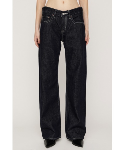 SLY（スライ）の「L/W WIDE STRAIGHT DENIM PT ローウエストワイドストレートデニムパンツ 秋服（デニムパンツ・レディース・ダークブルー/ダークパープル・1/2/0）」の7枚目の写真