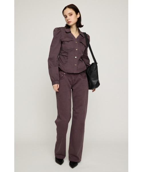 SLY（スライ）の「L/W WIDE STRAIGHT DENIM PT ローウエストワイドストレートデニムパンツ 秋服（デニムパンツ・レディース・ダークブルー/ダークパープル・1/2/0）」の12枚目の写真