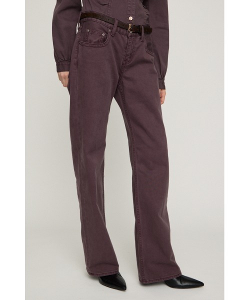 SLY（スライ）の「L/W WIDE STRAIGHT DENIM PT ローウエストワイドストレートデニムパンツ 秋服（デニムパンツ・レディース・ダークブルー/ダークパープル・1/2/0）」の14枚目の写真