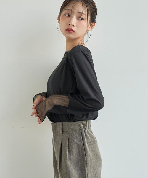 mil(ミル)の「ウールライク ダブルタックパンツ【588227】(スラックス・レディース・ダークブラウン/チャコールグレー/ブラウン系・M-Regular/M-Short/S-Regular/S-Short)」の12枚目の写真