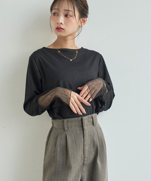 mil(ミル)の「ウールライク ダブルタックパンツ【588227】(スラックス・レディース・ダークブラウン/チャコールグレー/ブラウン系・M-Regular/M-Short/S-Regular/S-Short)」の11枚目の写真