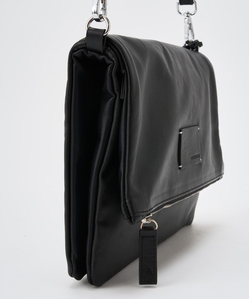 ADAM PATEK（アダムパテック）の「mko13959-w-r leather convertible clutch bag クラッチバッグ(AP2629021)（クラッチバッグ・メンズ・ブラック・FREE）」の13枚目の写真