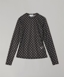 Printed Sheer Jersey Longsleev A1040076