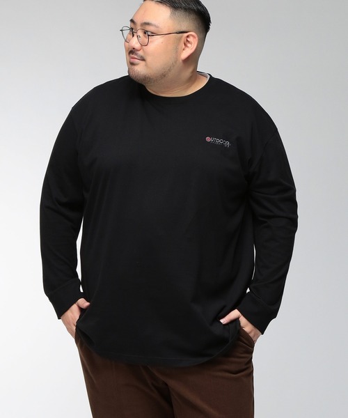 OUTDOOR PRODUCTS(アウトドアプロダクツ)の「Tシャツ 長袖 メンズ 大きいサイズ 天竺 アウトドアバックプリント クルーネック ロングスリーブ カットソー OUTDOOR PRODUCTS (アウトドアプロダクツ)(Tシャツ/カットソー・メンズ・ブラック/ベージュ・3L/4L/5L)」の6枚目の写真