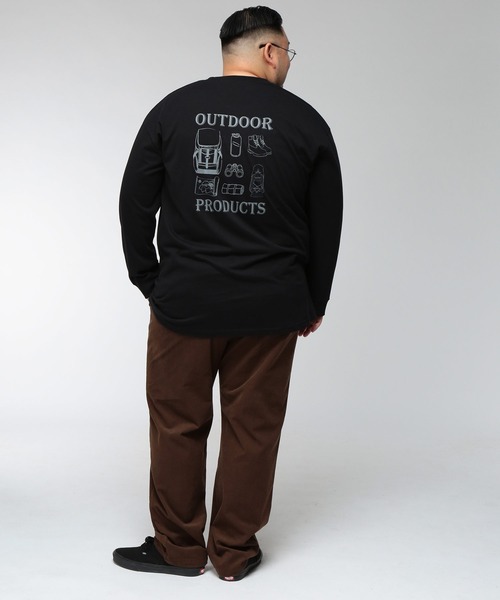 OUTDOOR PRODUCTS(アウトドアプロダクツ)の「Tシャツ 長袖 メンズ 大きいサイズ 天竺 アウトドアバックプリント クルーネック ロングスリーブ カットソー OUTDOOR PRODUCTS (アウトドアプロダクツ)(Tシャツ/カットソー・メンズ・ブラック/ベージュ・3L/4L/5L)」の7枚目の写真