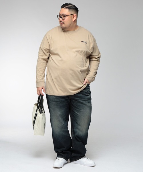 OUTDOOR PRODUCTS(アウトドアプロダクツ)の「Tシャツ 長袖 メンズ 大きいサイズ 天竺 アウトドアバックプリント クルーネック ロングスリーブ カットソー OUTDOOR PRODUCTS (アウトドアプロダクツ)(Tシャツ/カットソー・メンズ・ブラック/ベージュ・3L/4L/5L)」の10枚目の写真