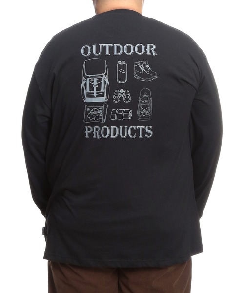 OUTDOOR PRODUCTS(アウトドアプロダクツ)の「Tシャツ 長袖 メンズ 大きいサイズ 天竺 アウトドアバックプリント クルーネック ロングスリーブ カットソー OUTDOOR PRODUCTS (アウトドアプロダクツ)(Tシャツ/カットソー・メンズ・ブラック/ベージュ・3L/4L/5L)」の16枚目の写真