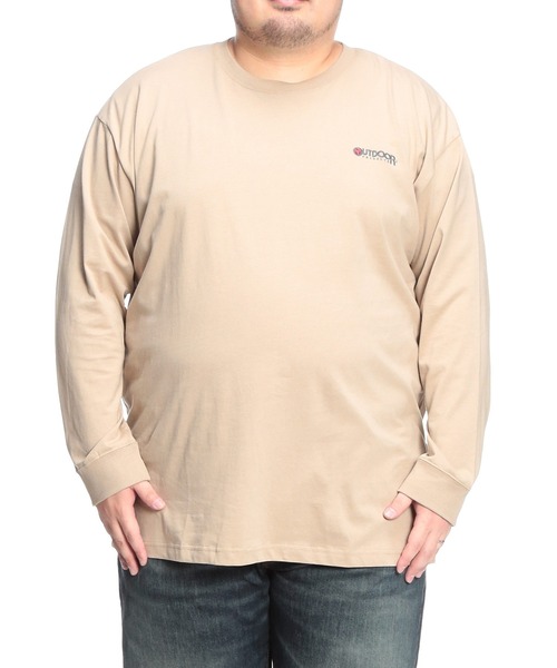 OUTDOOR PRODUCTS(アウトドアプロダクツ)の「Tシャツ 長袖 メンズ 大きいサイズ 天竺 アウトドアバックプリント クルーネック ロングスリーブ カットソー OUTDOOR PRODUCTS (アウトドアプロダクツ)(Tシャツ/カットソー・メンズ・ブラック/ベージュ・3L/4L/5L)」の21枚目の写真