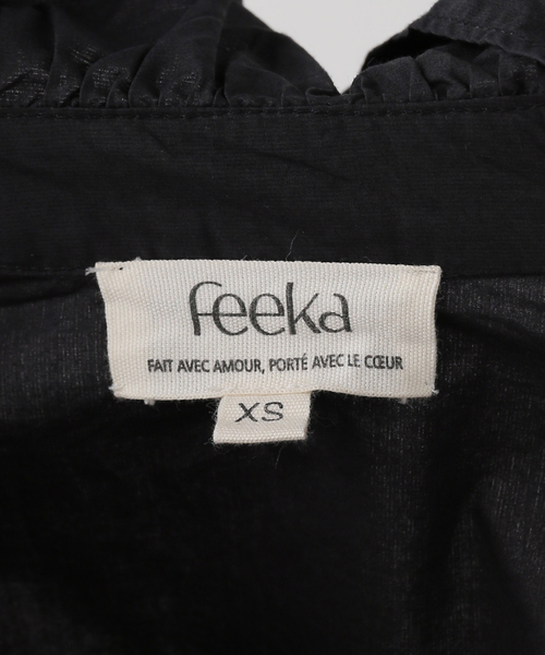 SLOBE IENA(スローブイエナ)の「Feeka/フィーカ SLOBE別注 フリルブラウス LOUISON(シャツ/ブラウス・レディース・カーキ/ブラック/ホワイト・FREE)」の9枚目の写真