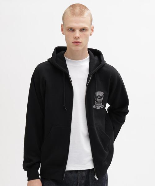 AVIREX（アヴィレックス）の「《WEB&DEPOT限定》VARSITY ZIP UP PARKA/パーカー（パーカー・メンズ・レッド系その他4/ホワイト/オリーブ系1/ブラック・S）」の5枚目の写真