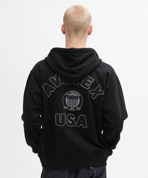 AVIREX（アヴィレックス）の「《WEB&DEPOT限定》VARSITY ZIP UP PARKA/パーカー（パーカー・メンズ・レッド系その他4/ホワイト/オリーブ系1/ブラック・S）」の6枚目の写真