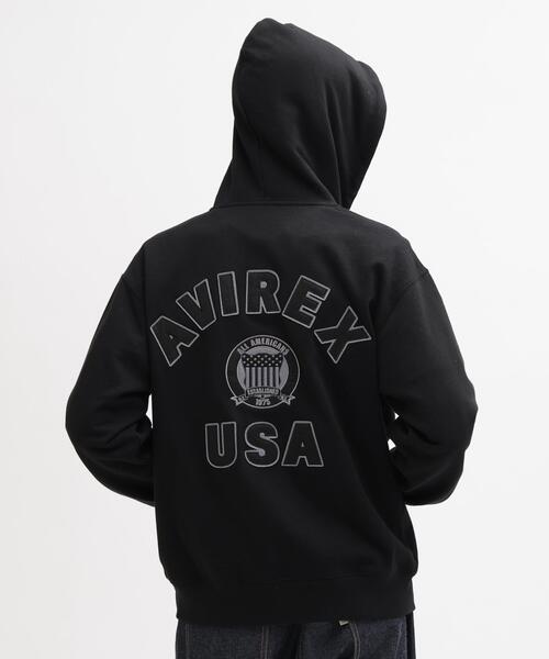 AVIREX（アヴィレックス）の「《WEB&DEPOT限定》VARSITY ZIP UP PARKA/パーカー（パーカー・メンズ・レッド系その他4/ホワイト/オリーブ系1/ブラック・S）」の7枚目の写真