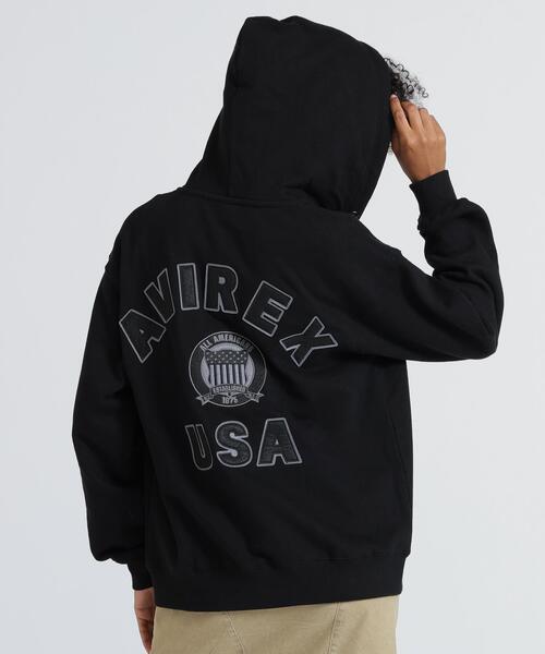 AVIREX（アヴィレックス）の「《WEB&DEPOT限定》VARSITY ZIP UP PARKA/パーカー（パーカー・メンズ・レッド系その他4/ホワイト/オリーブ系1/ブラック・S）」の12枚目の写真