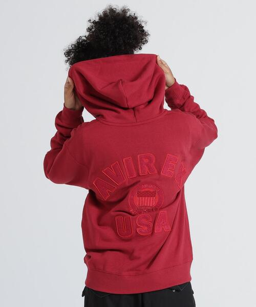 AVIREX（アヴィレックス）の「《WEB&DEPOT限定》VARSITY ZIP UP PARKA/パーカー（パーカー・メンズ・レッド系その他4/ホワイト/オリーブ系1/ブラック・S）」の4枚目の写真