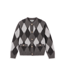 MURRA（ムラ）の「HALOGEN ARGYLE CARDIGAN _ GRAY（カーディガン/ボレロ）」