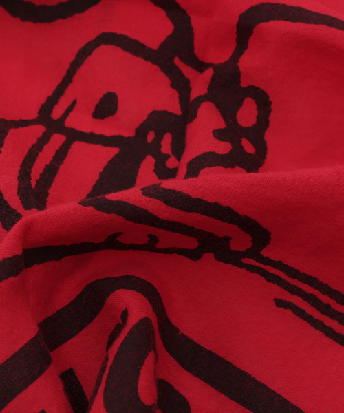 BOO SHOES（ブー シューズ）の「バンダナ　ビーグルスカウト柄（バンダナ/スカーフ・レッド・FREE）」の3枚目の写真