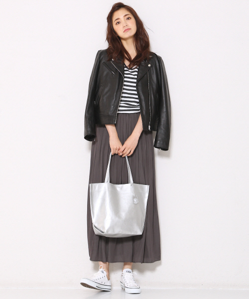 MYSELF ABAHOUSE（マイセルフアバハウス）の「ヴィンテージサテンロングスカート（スカート・レディース・ベージュ/カーキ/チャコールグレー/ネイビー・FREE）」の22枚目の写真