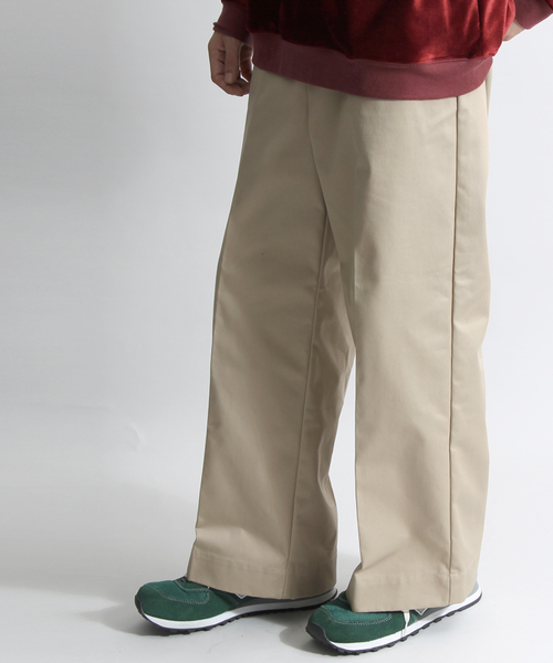 Dickies（ディッキーズ）の「∴WEGO/Dickies別注ワイドパンツ（チノパンツ・メンズ・ベージュ/ブラック・LARGE/MEDIUM）」の8枚目の写真