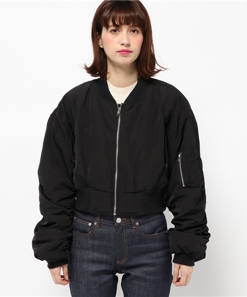 WEGO(ウィゴー)の「DISPARK/ボリュームスリーブMA-1(MA-1・レディース・カーキ/ブラック・FREE)」の10枚目の写真