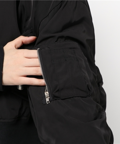 WEGO(ウィゴー)の「DISPARK/ボリュームスリーブMA-1(MA-1・レディース・カーキ/ブラック・FREE)」の6枚目の写真