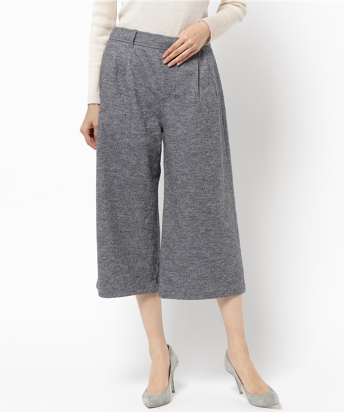 LBC（エルビーシー）の「T/Wジャージーセミワイドパンツ                （その他パンツ・レディース・ネイビー/アッシュグレー/マスタード・MEDIUM）」の2枚目の写真