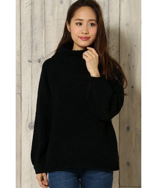 VENCEEXCHANGE（ヴァンスエクスチェンジ）の「オフタートルモールプルオーバー（ニット/セーター・レディース・ブラック/スカイブルー/ピンク/オフホワイト/グレー・MEDIUM）」の3枚目の写真