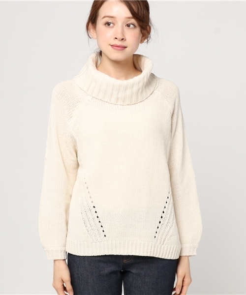 VENCEEXCHANGE（ヴァンスエクスチェンジ）の「オフタートルモールプルオーバー（ニット/セーター・レディース・ブラック/スカイブルー/ピンク/オフホワイト/グレー・MEDIUM）」の6枚目の写真