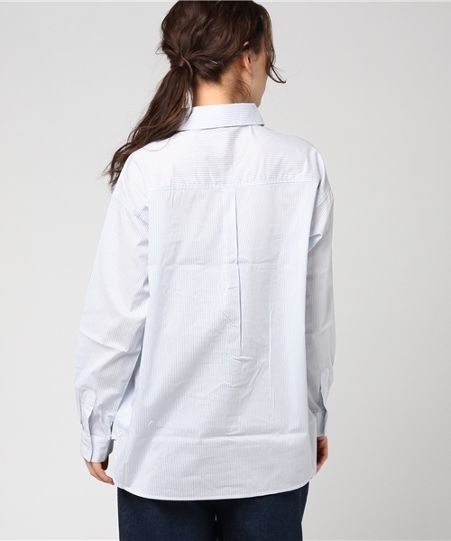 Honeys（ハニーズ）の「２ｗａｙシャツ（シャツ/ブラウス・レディース・ブルー系その他/ホワイト×ネイビー/ホワイト×ブラック/ホワイト×ブルー/ホワイト・L/M）」の8枚目の写真