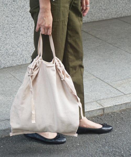 Another Edition（アナザーエディション）の「コーデュロイトートバッグ（トートバッグ・レディース・グレー/ベージュ・フリー）」の2枚目の写真