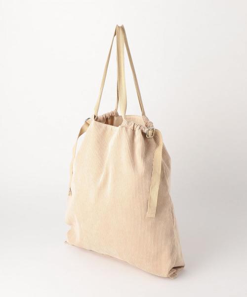 Another Edition（アナザーエディション）の「コーデュロイトートバッグ（トートバッグ・レディース・グレー/ベージュ・フリー）」の3枚目の写真