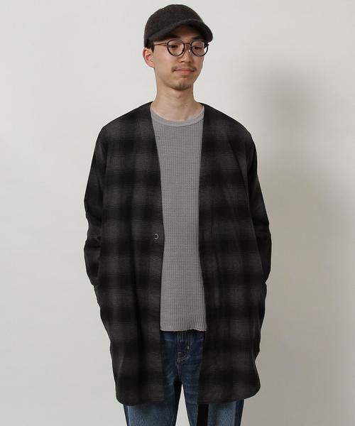 coen（コーエン）の「オンブレチェックネルシャツガウン（シャツ/ブラウス・メンズ・ネイビー/ブラック・SMALL/LARGE/MEDIUM）」の13枚目の写真