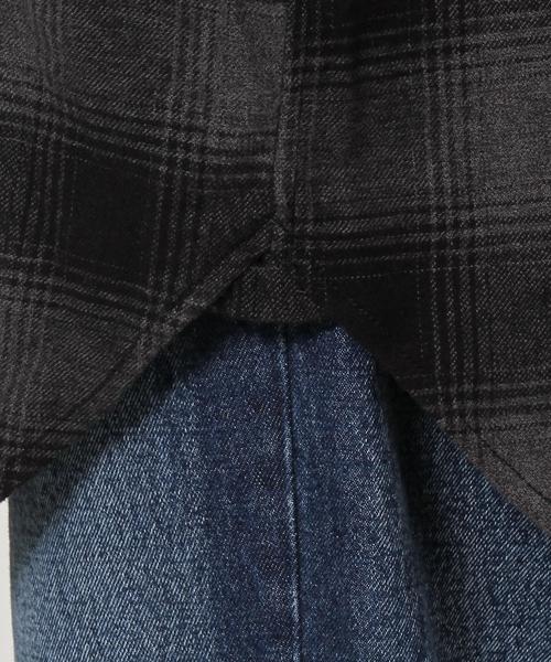 coen（コーエン）の「オンブレチェックネルシャツガウン（シャツ/ブラウス・メンズ・ネイビー/ブラック・SMALL/LARGE/MEDIUM）」の4枚目の写真