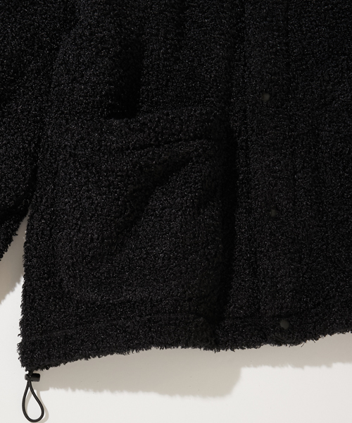 WILD THINGS(ワイルドシングス)の「WILD THINGS 別注 モンスターフリース セットアップ コーチジャケット(その他アウター・メンズ・ブラック/ブラウン系その他/パープル・MEDIUM/LARGE/SMALL)」の13枚目の写真