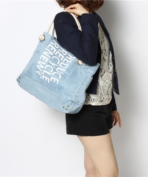 UNITED ARROWS(ユナイテッドアローズ)の「BEAU SOLEIL DENIM トート ◆(トートバッグ・レディース・ライトブルー/グレー・フリー)」の11枚目の写真