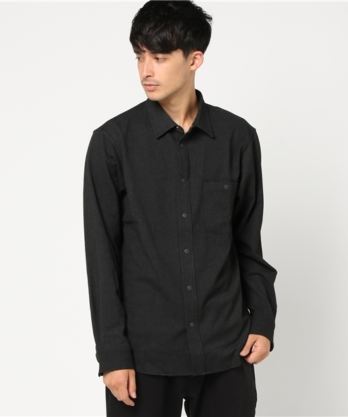 The North Face ザノースフェイス の ザ ノース フェイス メンズ長袖ヘザーシャツ ロングスリーブインヨーシャツ シャツ ブラウス Wear