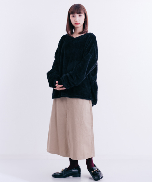 MERLOT（メルロー）の「もこもこファープルオーバー1215（その他トップス・レディース・ブラック/ベージュ/オフホワイト・FREE）」の14枚目の写真
