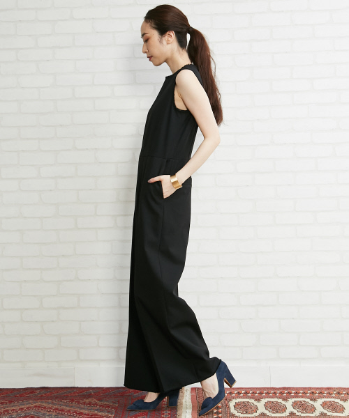 Abahouse Devinette（ドゥヴィネット）の「カットオフジョーゼットオールインワン（つなぎ/オールインワン・レディース・ネイビー/ブラック・FREE）」の3枚目の写真