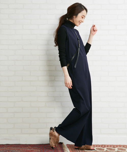 Abahouse Devinette（ドゥヴィネット）の「カットオフジョーゼットオールインワン（つなぎ/オールインワン・レディース・ネイビー/ブラック・FREE）」の13枚目の写真