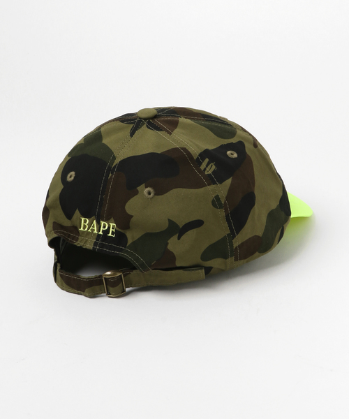 A BATHING APE（アベイシングエイプ）の「1ST CAMO PANEL CAP M（キャップ・メンズ・イエロー/グリーン・FREE）」の4枚目の写真