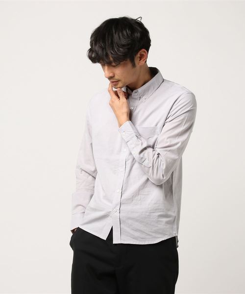 THE CASUAL(カジュアル)の「30S高密度ブロード長袖レギュラーカラーシャツ(シャツ/ブラウス・メンズ・カーキ/ネイビー/ブルー/グレー/ブラック系その他/ブルー系その他3/ブルー系その他2/ワイン/ピンク/ホワイト系その他2/ブラック/ブルー系その他/サックスブルー/テラコッタ/ホワイト系その他/ホワイト・M/L/XL/S)」の1枚目の写真